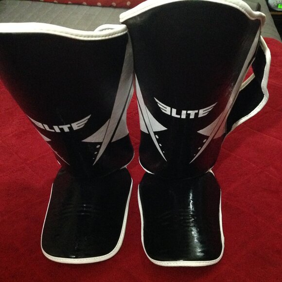 Pre-owned Elite Sports Star Muay Thai Shin Guards L/XL Kickboxing - Picture 1 of 14